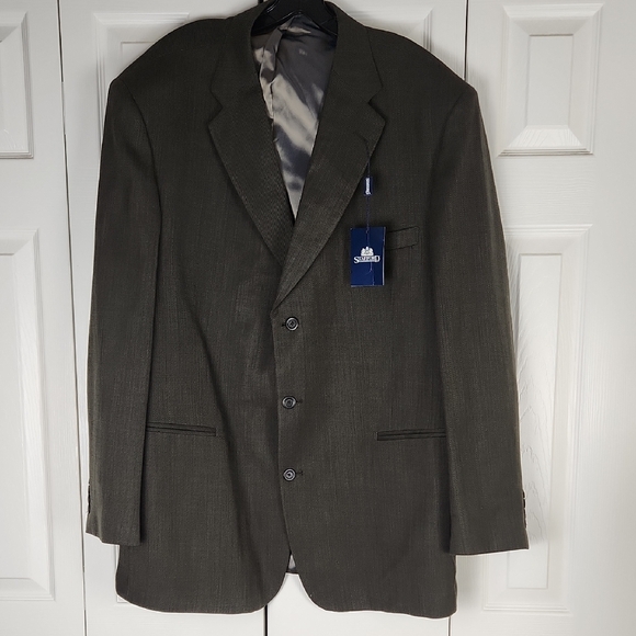 Stafford Olive Blazer 48L Wool